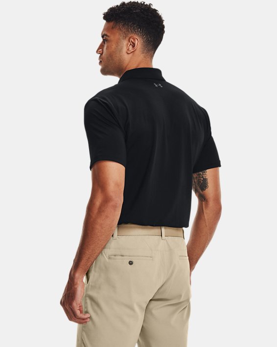 Men's UA Performance Polo Textured in Black image number 1